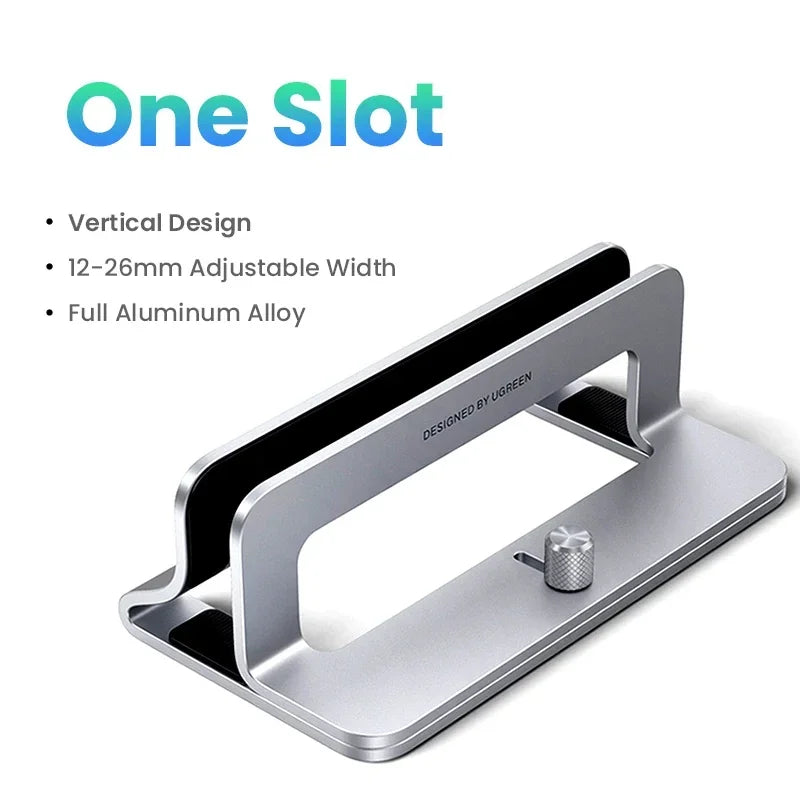 Vertical Laptop Stand in Aluminium (Anti-Scratch)