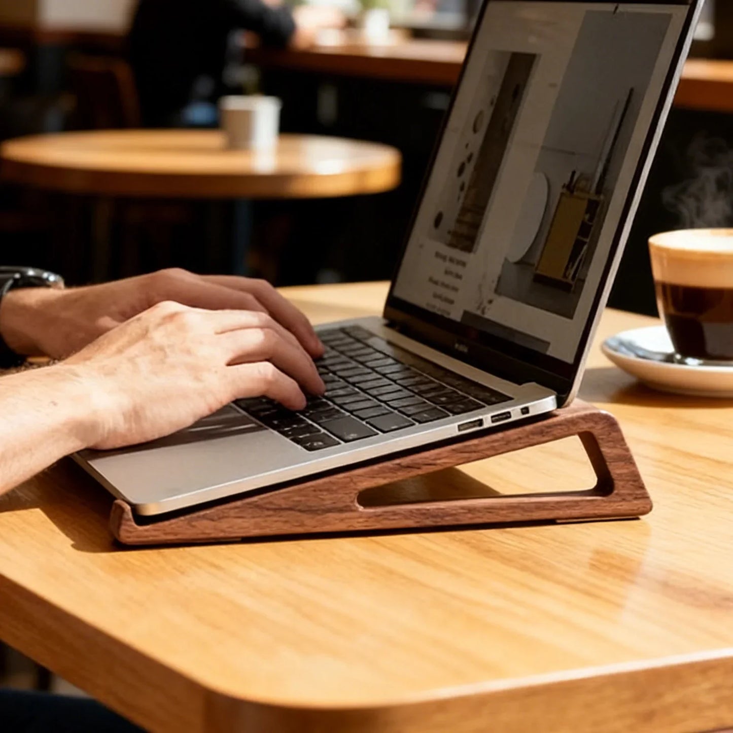 Wooden Laptop Stand for Desk