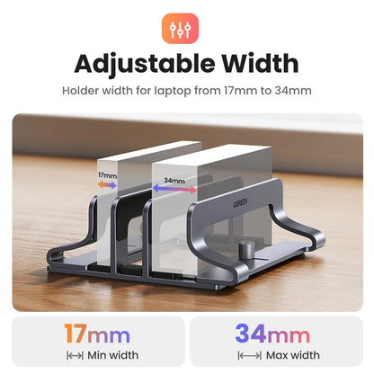 Vertical Laptop Stand in Aluminium (Anti-Scratch)