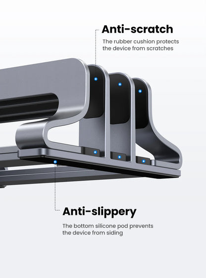 Vertical Laptop Stand in Aluminium (Anti-Scratch)